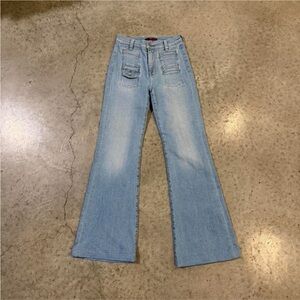 7 For All Mankind Light Blue Wide Leg Jeans
